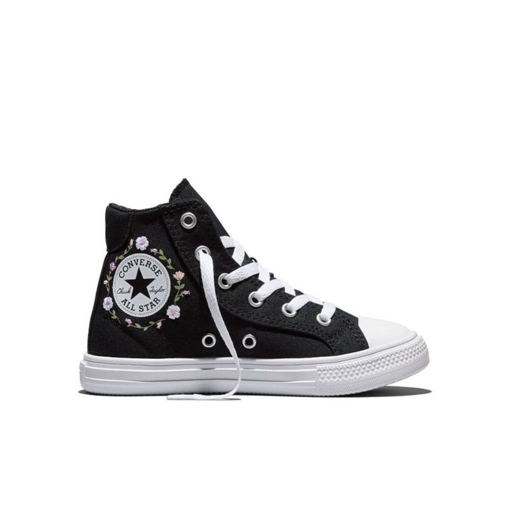 Converse Kids' High Top Sneakers - Black Floral 13